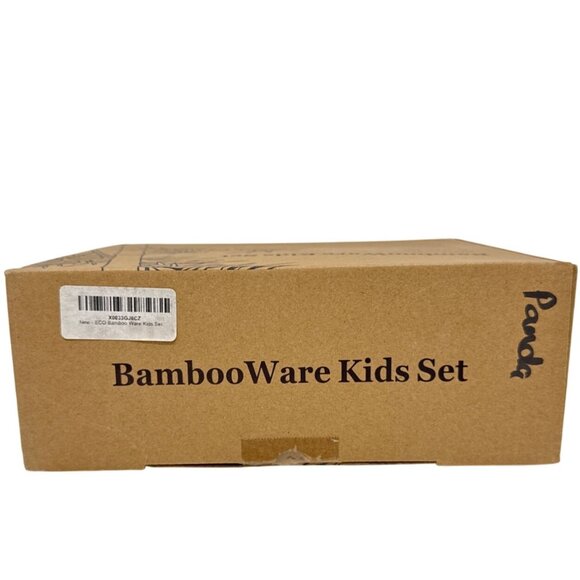 Panda Design 5 -piece kids Dinnerware Set Bamboo Ware Eco-Friendly Biodegradable - Picture 3 of 5